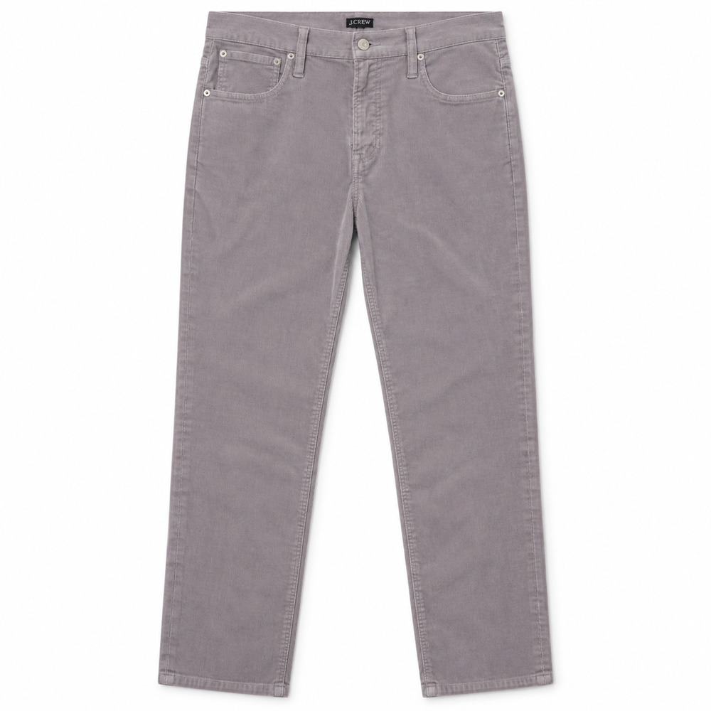 J Crew Corduroy Pants Womens Size 30 Gray Straight Leg Stretch Academia Preppy